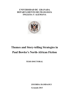 Themes and Story-telling Strategies in Paul Bowles`s North