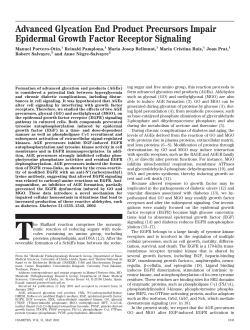 Advanced Glycation End Product Precursors Impair
