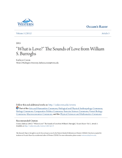 "What is Love?" The Sounds of Love from William