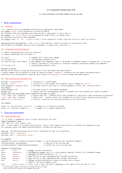 1 Basic considerations 2 Types and declarations