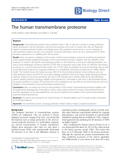 The human transmembrane proteome | Biology Direct | Full Text