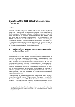 Evaluation of the ISCED-97 for the Spanish system of
