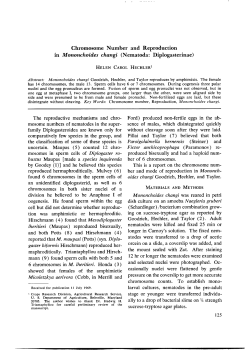 Chromosome Number and Reproduction in Mononchoides changi