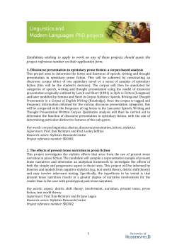 PhD projects