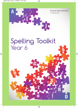 Spelling Toolkit - School Improvement Liverpool