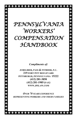 pennsylvania workers` compensation handbook