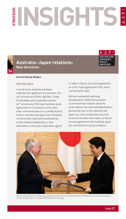 australia&ndash;Japan relations: - Australian Strategic Policy Institute