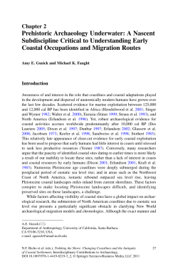 Prehistoric Archaeology Underwater: A Nascent Subdiscipline