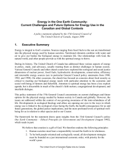Energy in the One Earth Community