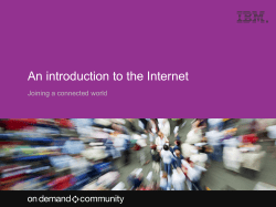 An introduction to the Internet - IBM Digital
