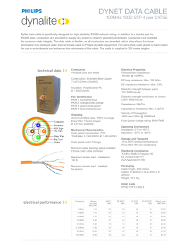 DyNet Data Cable Data Sheet NOV 2013