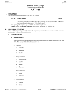 ART 164 - MJC - Curriculum Committee