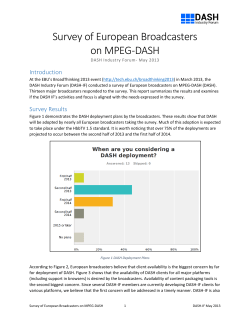 Survey of European Broadcasters on MPEG-DASH