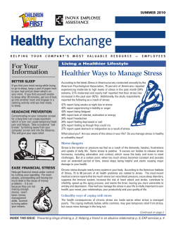 Healthier Ways to Manage Stress