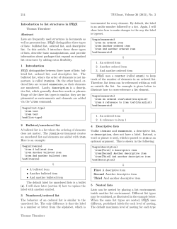 Introduction to list structures in LaTeX