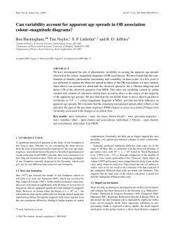 Can variability account for apparent age spreads in OB association