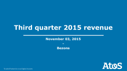 Atos - Q3 2015 revenue presentation