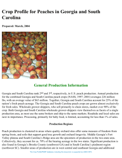 Crop Profile for Peaches in Georgia and South Carolina