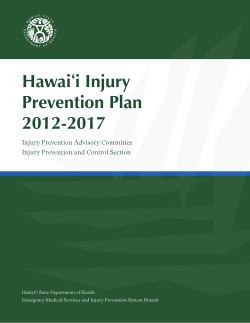 Hawai`i Injury Prevention Plan 2012-2017