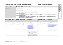 Transition: Counting from One by Imaging to Advanced Counting