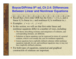 Boyce/DiPrima 9th ed, Ch 2.4: Differences Between Linear and