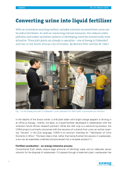 Converting urine into liquid fertilizer