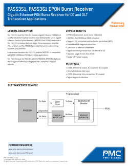 PAS5351, PAS5361 Gigabit Ethernet PON Burst Receiver for CO