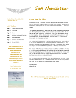 Sufi Newsletter