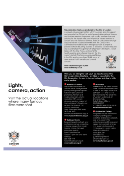 Lights, camera, action! - the City of London Corporation