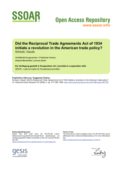 Did the Reciprocal Trade Agreements Act of 1934 initiate a