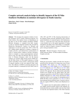 Complex network analysis helps to identify impacts of the El Ni&ntilde;o