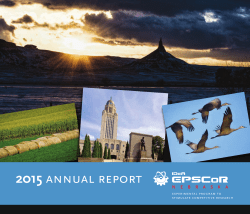 Annual Report 2015 - Nebraska EPSCoR