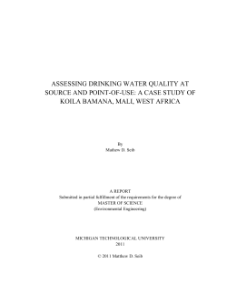 assessing drinking water quality at source and point-of-use