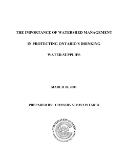 The Importance of Watershed Management In Protecting Ontario`s