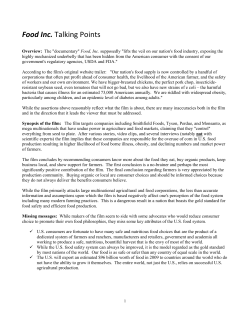Food Inc. Talking Points
