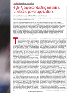 High-Tc superconducting materials for electric power applications