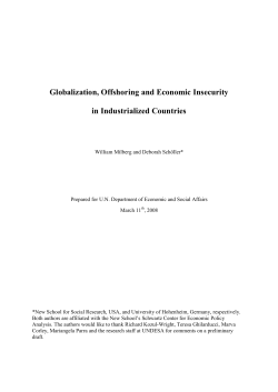 Globalization, Offshoring and Economic Insecurity
