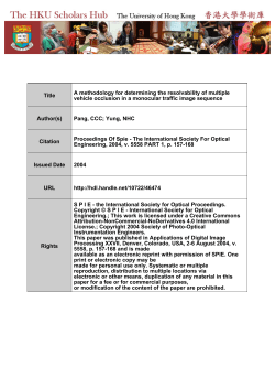 Title A methodology for determining the resolvability of multiple