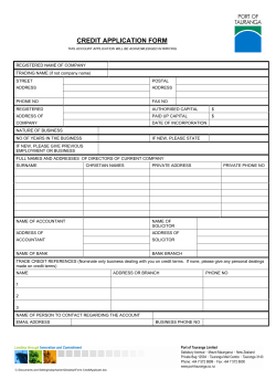 credit application form