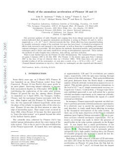 Study of the anomalous acceleration of Pioneer 10 and 11
