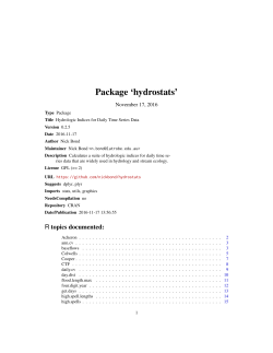 Package `hydrostats`