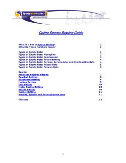Online Sports Betting Guide