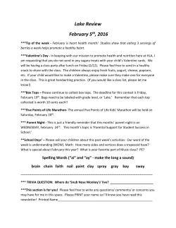 Lake Review 2-6-15 - Healthy Learning Academy