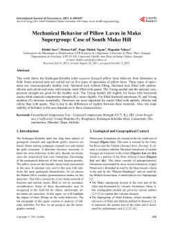 Mechanical Behavior of Pillow Lavas in MakoSupergroup