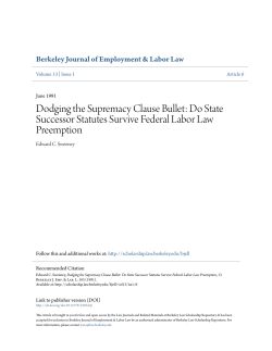 Dodging the Supremacy Clause Bullet