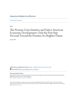 The Promise Zone Initiative and Native American Economic