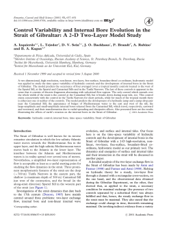 Control Variability and Internal Bore Evolution in the Strait of Gibraltar