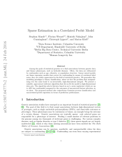 Sparse Estimation in a Correlated Probit Model