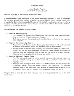Summer Reading Grade 09 part 1