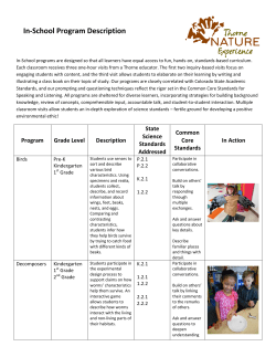 In-School Program Description